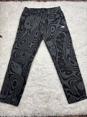 RIPNDIP Men’s 34 Gray Black Cat Print Pants